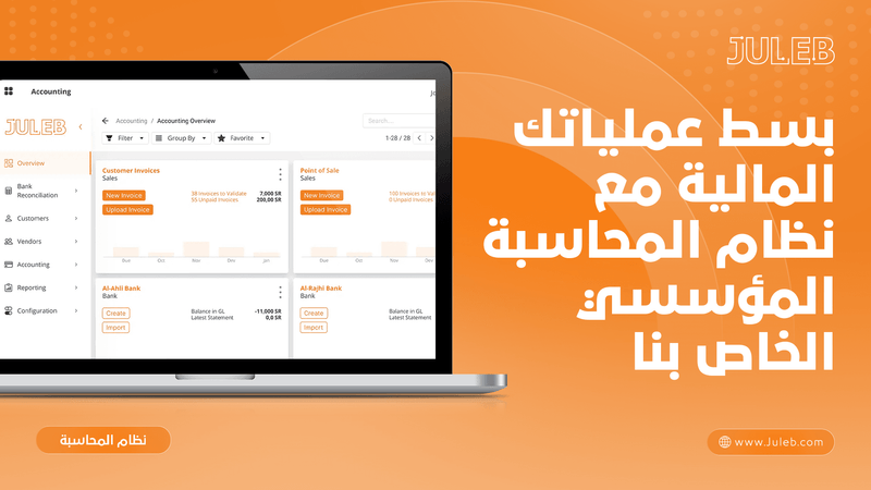 سهل إدارة أموالك مع نظام المحاسبة المؤسسي من جولب